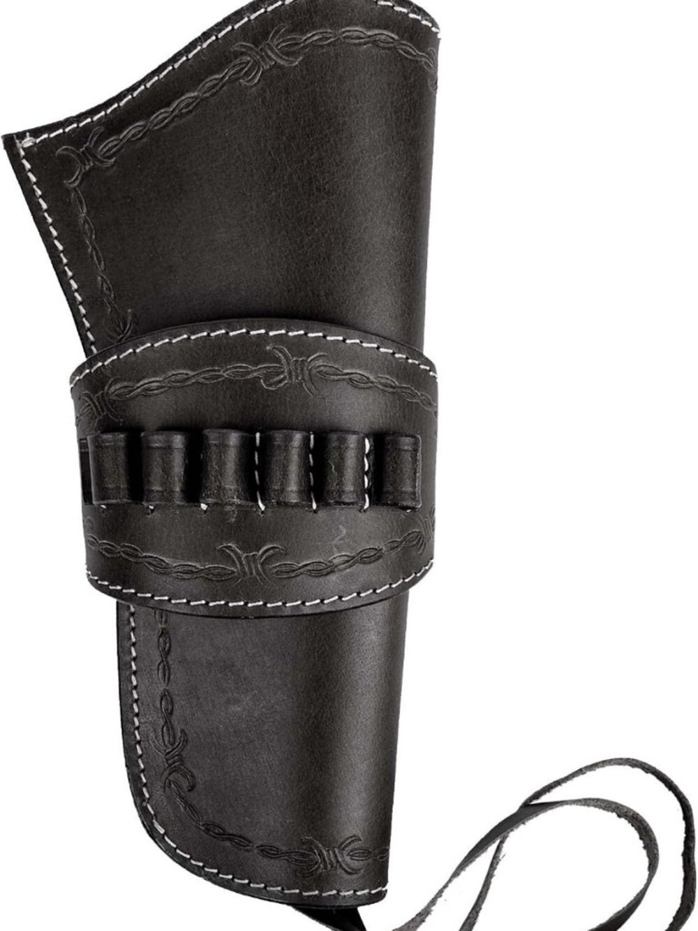 Leather Western Cowboy Holster for Revolver - Colt Army Style, Ammo Storage